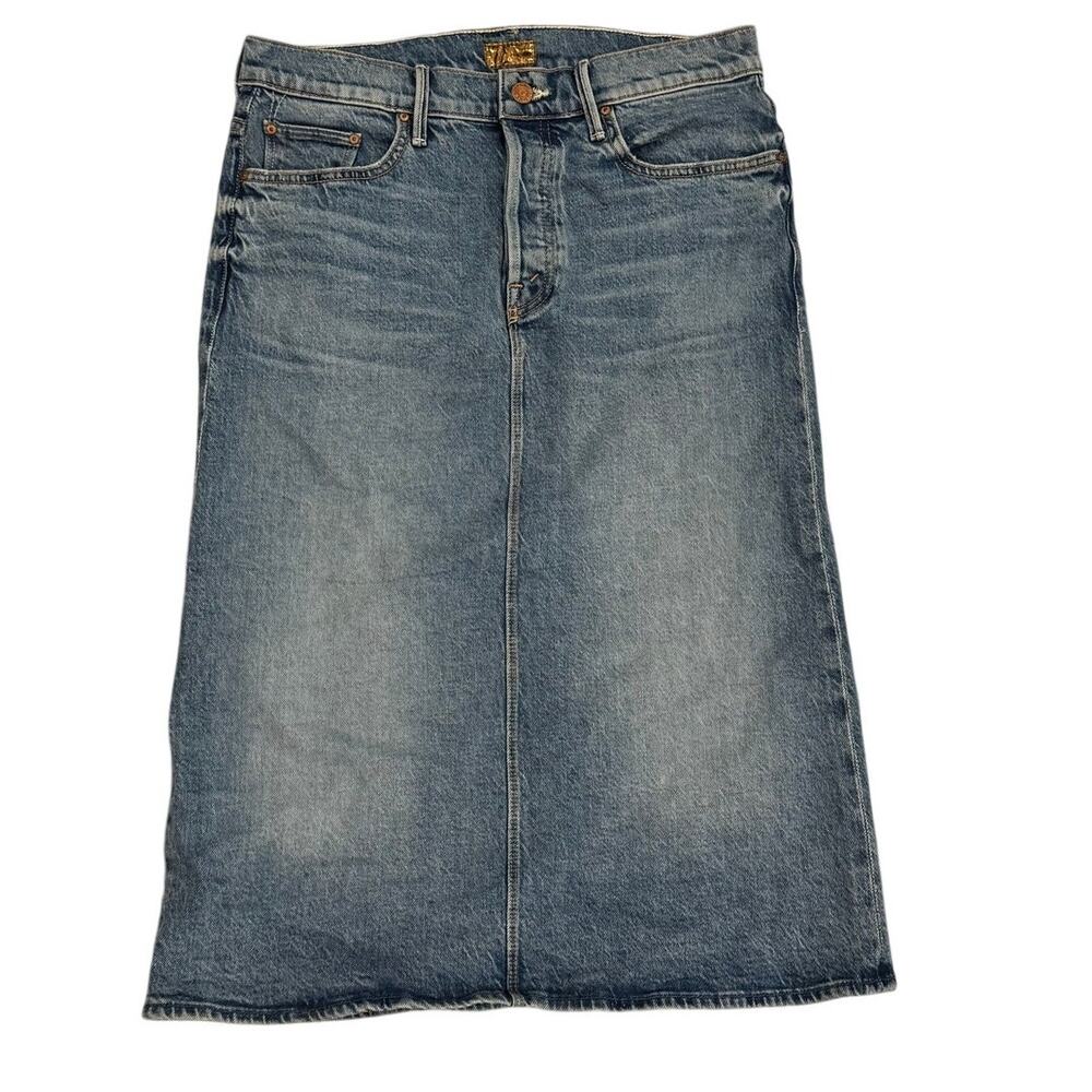MOTHER The Vagabond Midi Skirt Size 29 For Sure Stretch Denim